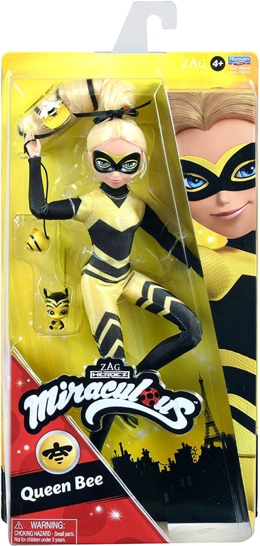 Bandai - Miraculous - Shadybug Doll 26 cm - Movable Fashion Doll Alternative Version of Ladybug from Miraculous World Paris - Official Licence - Toy for Children from 4 Years - P50159