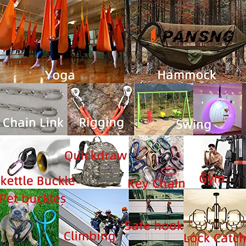 Pansng 10 Pack 5/16 Screw Black Steel Quick Link Chain Connector Heavy Duty Oval Locking Chain Link Swing M8/8Mm 1800Lbs… #TOP3