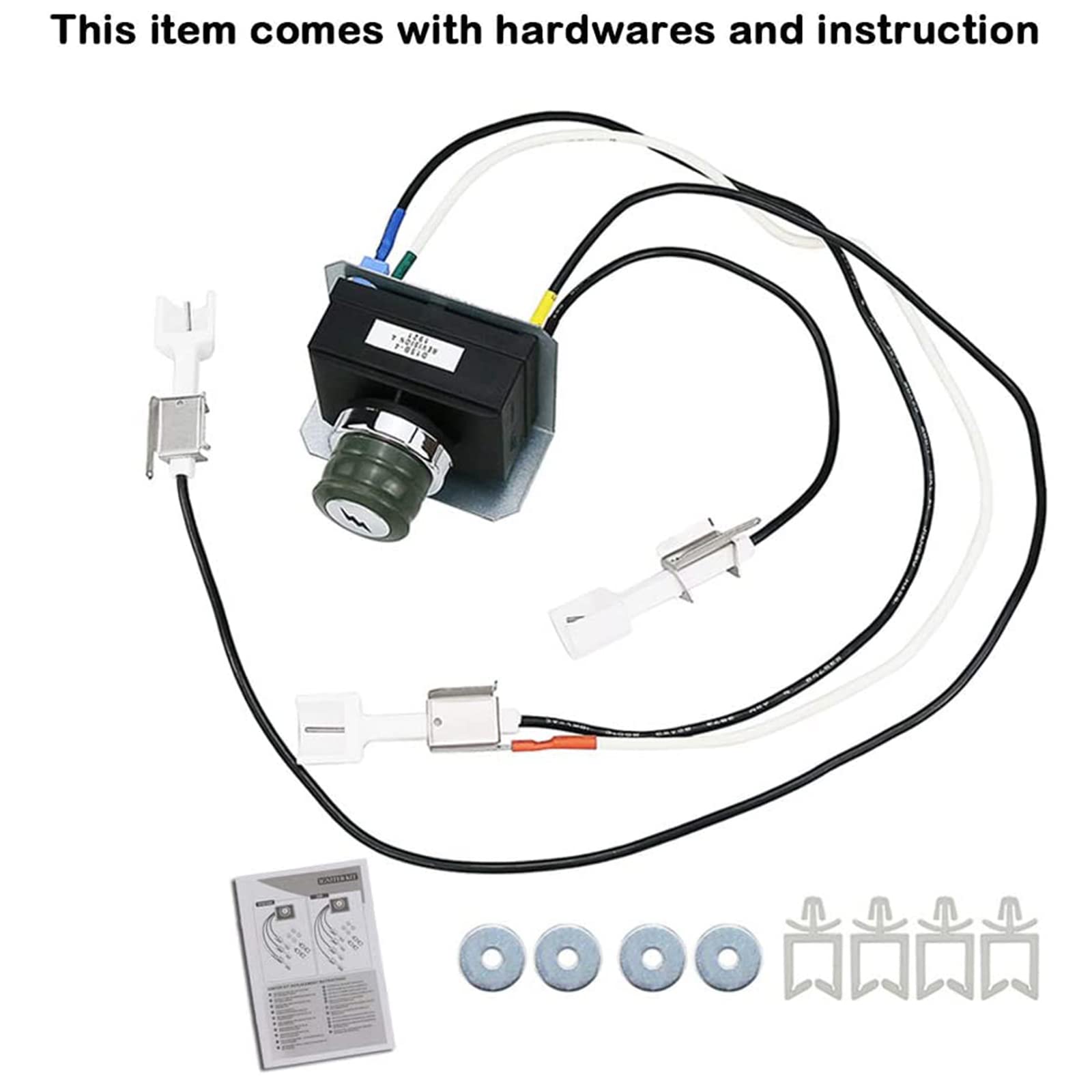 GFTIME 7628 Kit D'allumage pour Barbecues à Gaz Weber Genesis 310 & 320 avec Commande Avant (2011 - Plus récent), Allumeur électronique, D'allumage D'électrodes pour Weber Genesis 300 Series