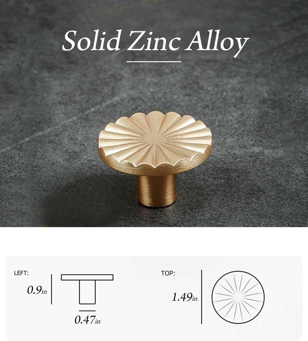 8 Pack Cupboard Knobs,1-1/2in Zinc Alloy Dresser Drawer Knobs with Screws, Cabinet Knobs for Kitchen or Bathroom