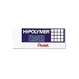 Pentel Super Hi-Polymer Eraser, Large, Nonabrasive, White (PENZEH10) – view 1