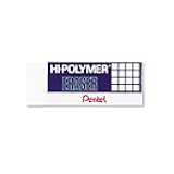 Pentel Hi-Polymer Block Eraser, Large, White, Pack of 3 (ZEH10BP3-K6)