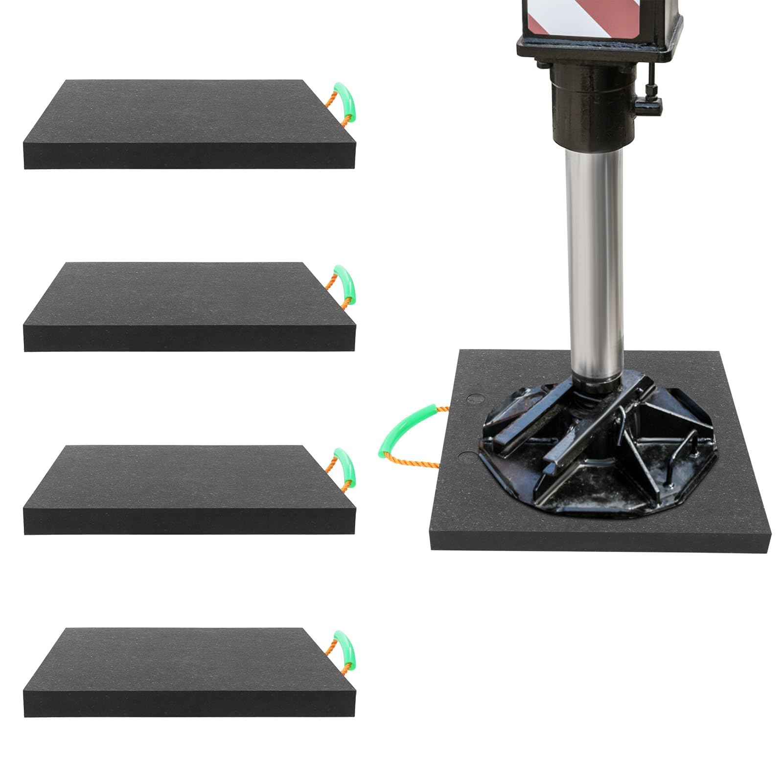 4 sztuki płyt podporowych – 450 x 450 x 38 mm podkładki pod przyczepę