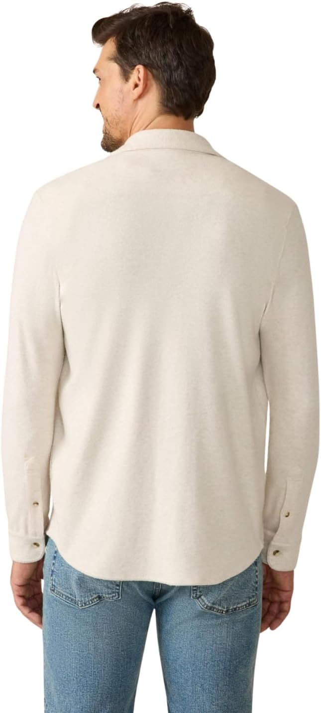 Faherty Men's Legend Sweater Shirt, Off White, XL - Image 2
