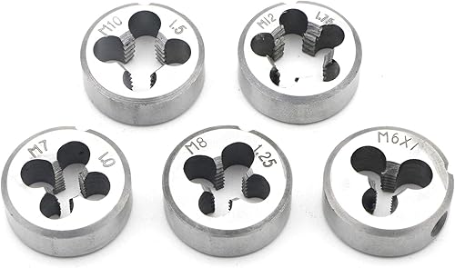 Miniatura 7 de Juego de 12 unidsset de llaves y troqueles de aleación de acero de aleación de herramientas manuales de tamaño métrico tapones de rosca rectos