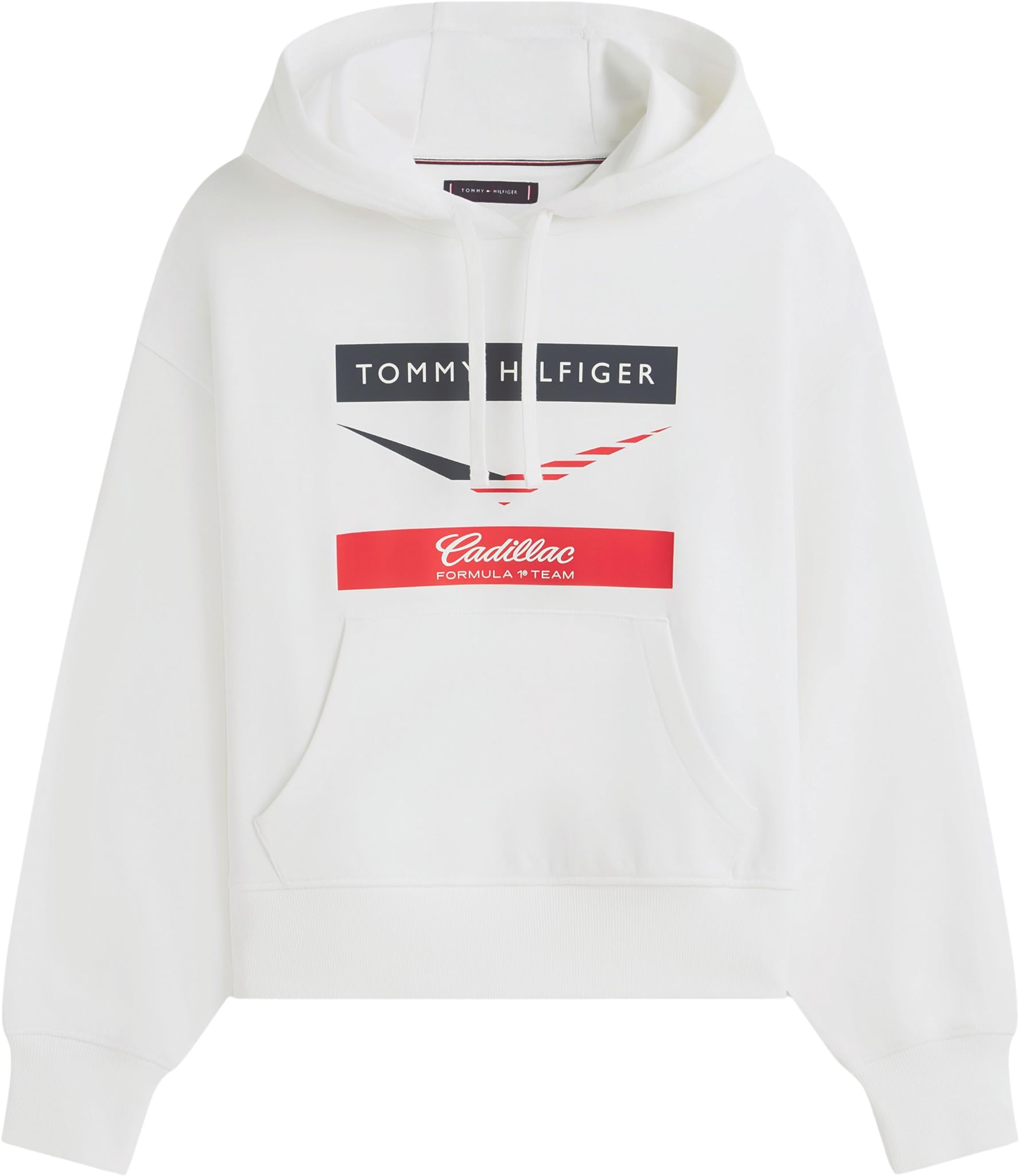 Tommy Hilfiger Damen Hoodie TH X Cadillac F1 Chevron aus Baumwolle, Weiß (White), XS