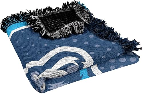 Miniatura 5 de Bob Jones University Blanket 50x60 Logo Dots Woven Tapestry Cotton Blend Fringed Throw Blanket