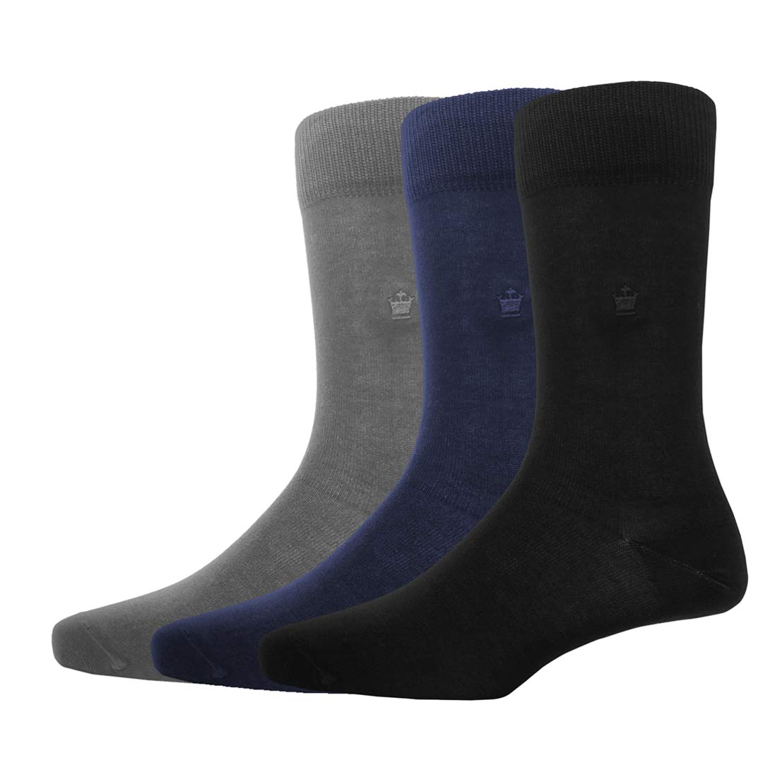 louis philippe Men's Cotton Full length Socks (Pack Of 3) Dark Grey, Navy, Black-picture-15