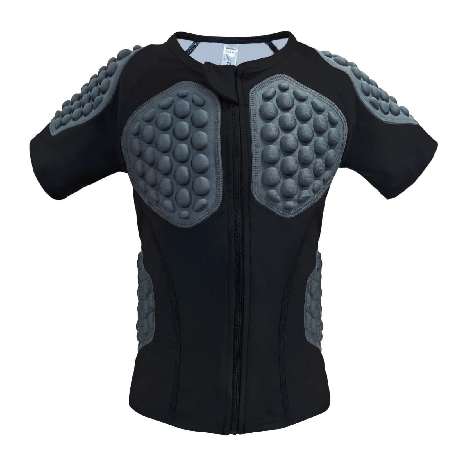 Hotfiary Youth Boys Padded Protective Compression Shirt and Short Set for Football Paintball Baseball Softball Lacrosse