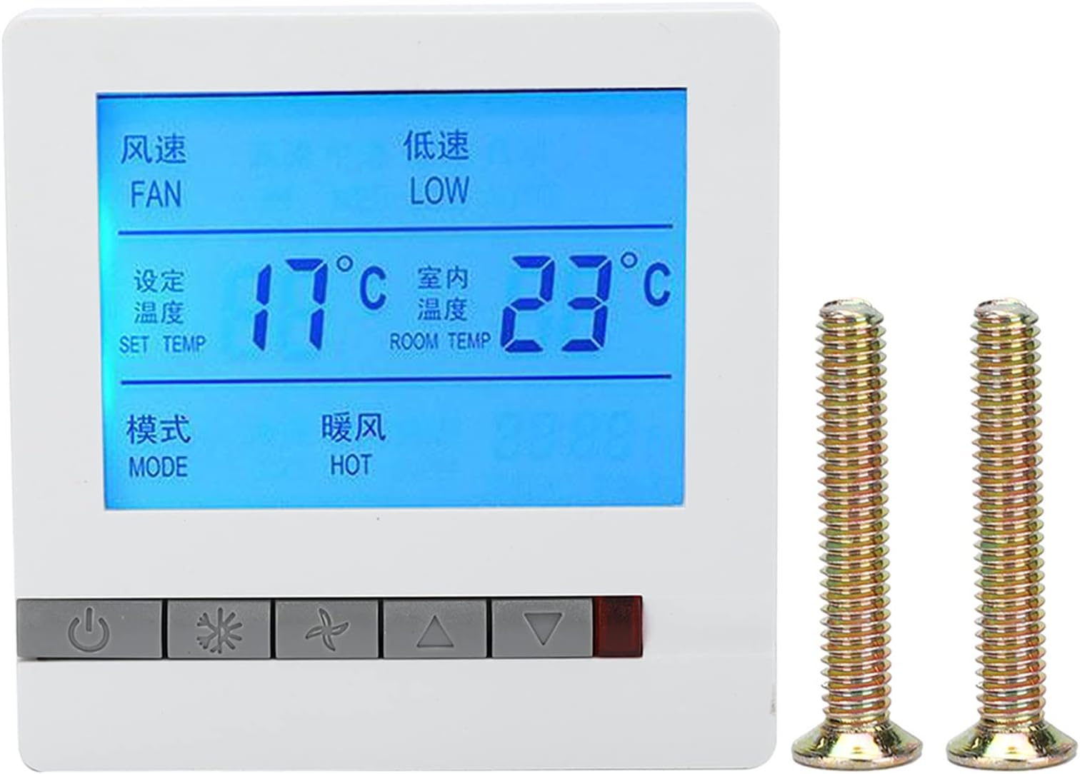 Garosa Digital Thermostat Intelligent Air Conditioner LCD Display Temperature Controller AC180‑260V Remote Control Function Fan-Coil Air-conditioning Thermostat Smart,thermostat