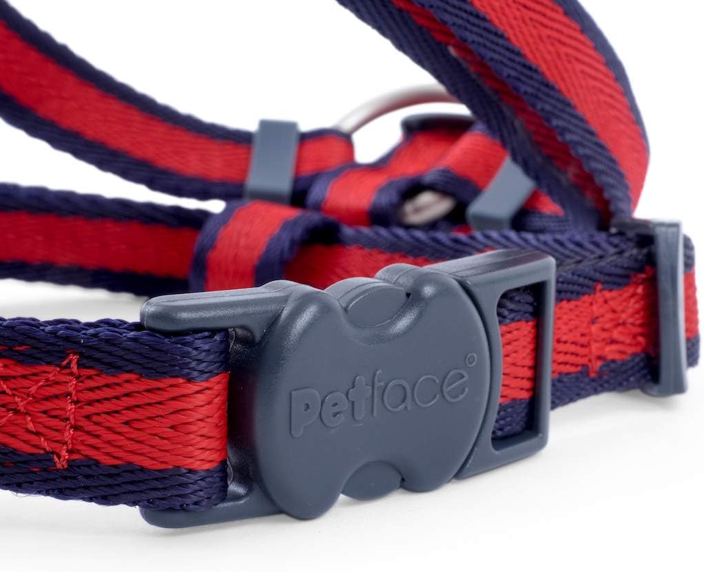 Petface Stripe Dog Harness, Scarlet, Small, S