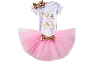 The Hair Bow Company Girls' Birthday Outfits, Cake Smash Romper, Lace Tutu...