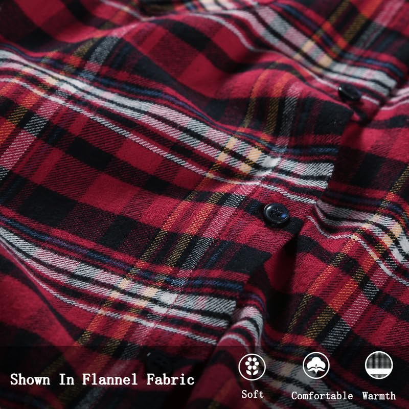Image of Match Women's Long Sleeve Plaid Flannel Shirt #2021