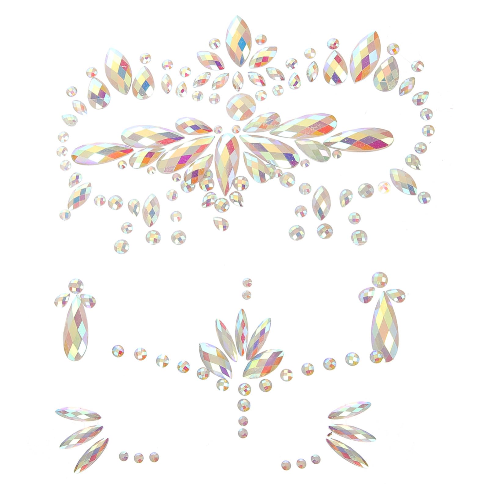 DOITOOL 12fogli Adesivi Brillantini Luminose Per Viso Gemme Per Feste Halloween e Festival Facili Da Applicare e Rimuovere Decorazioni Per Viso Sicure e Divertenti