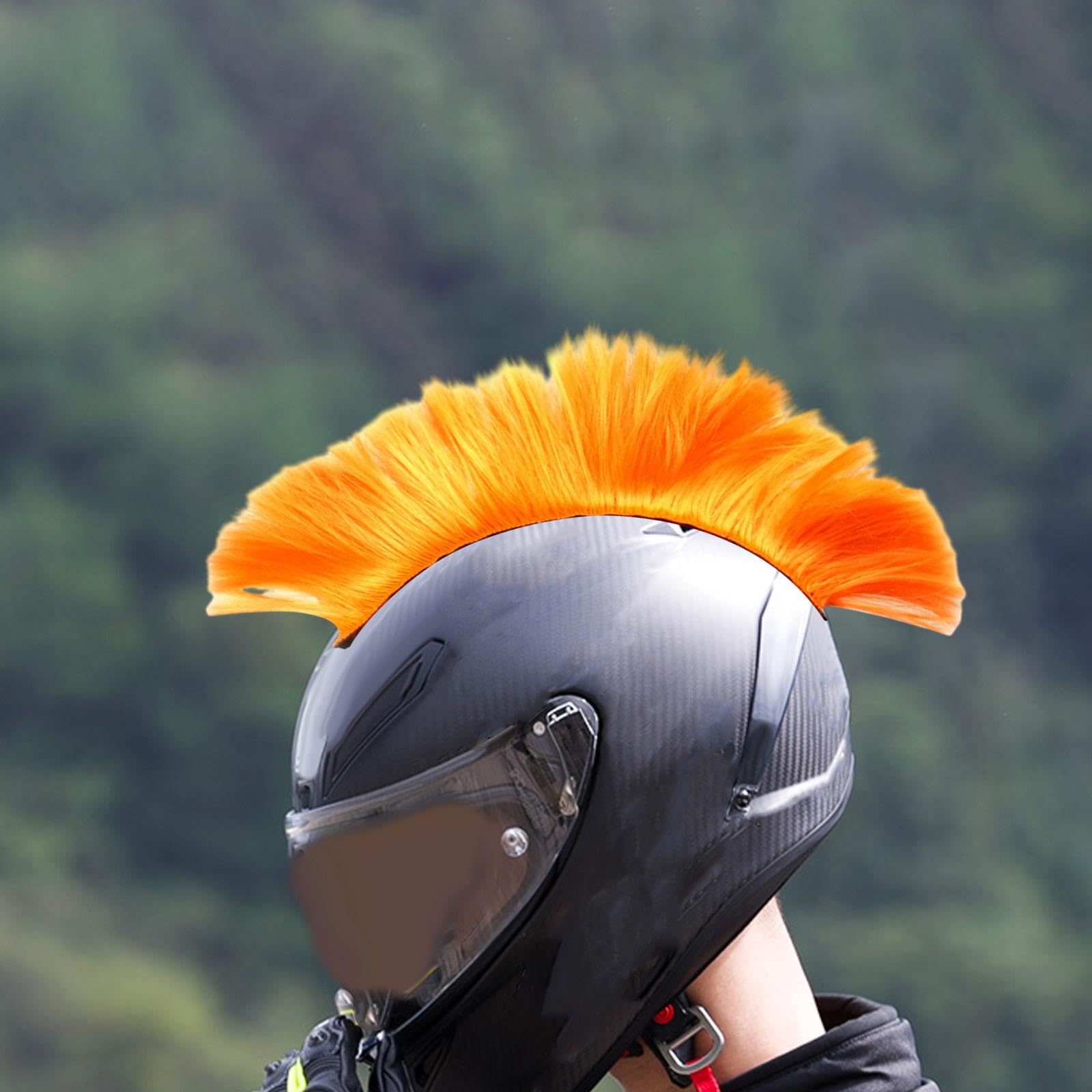 Amazon.co.jp: Freneci ヘルメットウィッグオートバイかつらパンクヘア