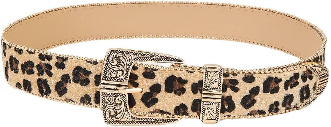 Utaly Women's Leopard Belts with Gold Buckle Fashion Cheetah Print Waist Belt Ladies Belts for Jeans Dress - Image 5