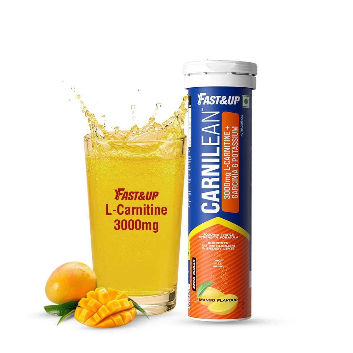 Fast&Up L Carnitine tartrate 3000mg Effervescent Tablets | Triple Action L Carnitine Supplement with Garcinia Cambogia & Potassium | Fat Burner for Weight Loss, Energy & Lean Body | Lemon Flavour, 10 Tabs (Pack of 3) — Amazon image 10