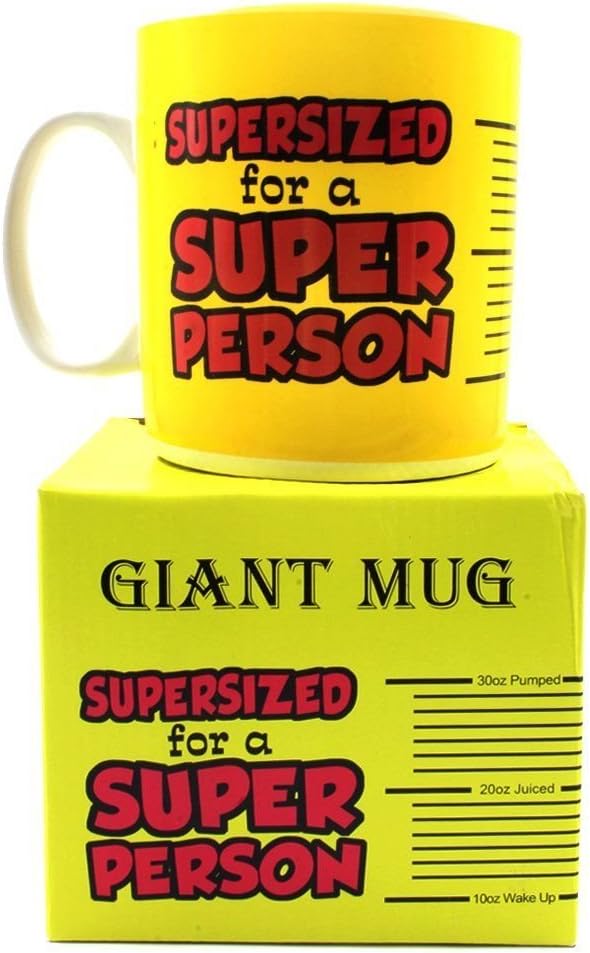 Supersized for a Super Person Giant Mug Tea Coffee Big Jumbo 900ml Santa Xmas