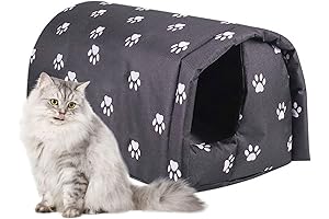 Fhiny Stray Cats Shelter: Waterproof Outdoor Warm Haven for Feral Felines