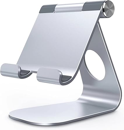 Amazon タブレット スタンド アルミ ホルダー 角度調整可能 Lomicall Stand 卓上縦置きスタンド タブレット置き台 デスク台 立てる 設置 Aluminium テレワーク 在宅 ワーク Zoom 会議 タブレット対応 4 13 ミニ エア プロ12 9インチ Ipad9 第九世代