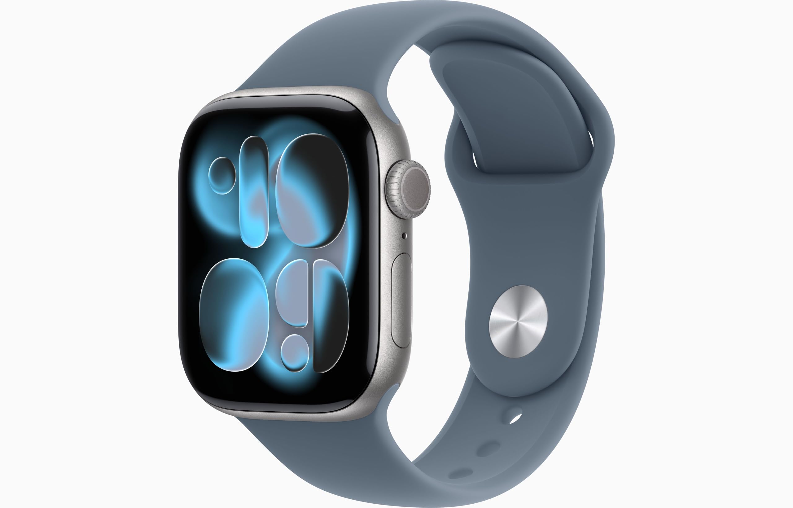 Apple Watch Series 11 [GPS + Cellular, 42mm] Space Gray Aluminum Case with Anchor Blue Sport Band, S/M (Renewed)
