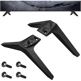 Set of 2 TV Stand for LG TV Feet for LG TV Legs 49 50 55 Base Feet Stand Base for TV Legs Replacement TV Stand with Screws Black TV Bracket for LG TV
