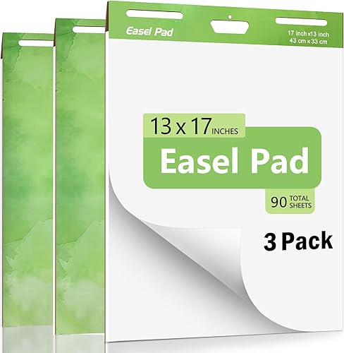 Sticky Easel Pad, Anchor Chart Paper, Our Sticky Easel Pads measure 13 x 17 inches, Featuring Self-stick Chart Paper Designed with Exceptional