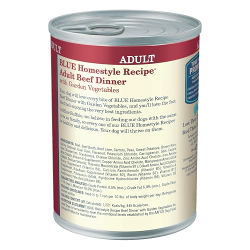 Blue Buffalo 156 Homestyle Recipe Adult Wet Dog Food, Made With Natural Ingredients, Beef Dinner thumb #1
