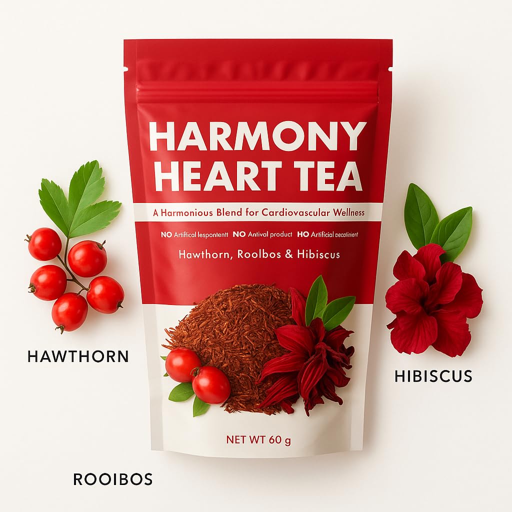 Zyzven Naturals Harmony Heart Herbal Tea – Premium Botanical Blend with Moringa, Hibiscus & Ginger – Antioxidant-Rich Loose Leaf, Caffeine-Free, 60g - Image 7