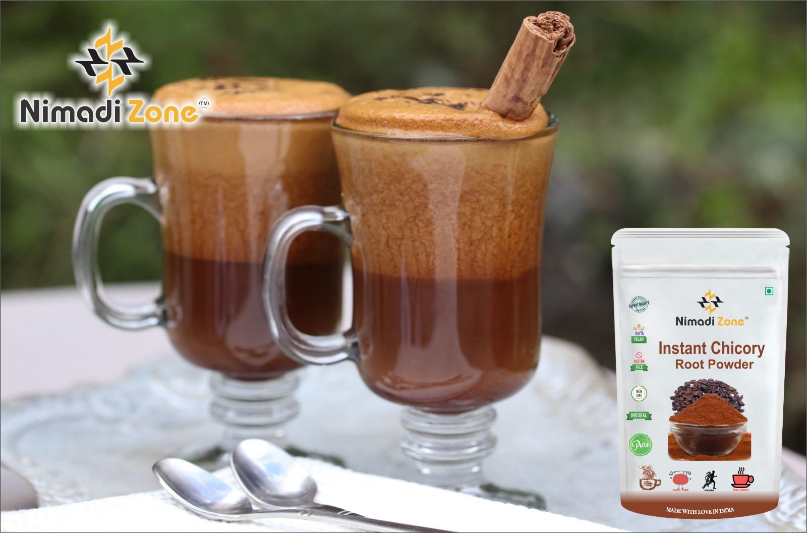 Nimadi Zone 100% Pure Instant Chicory Root Powder | Earthy Coffee Flavor Powder | High in Fiber | Varied Culinary Uses i.e Ideal for Smoothies & Baking (500 grams) - Image 5 thumbnail