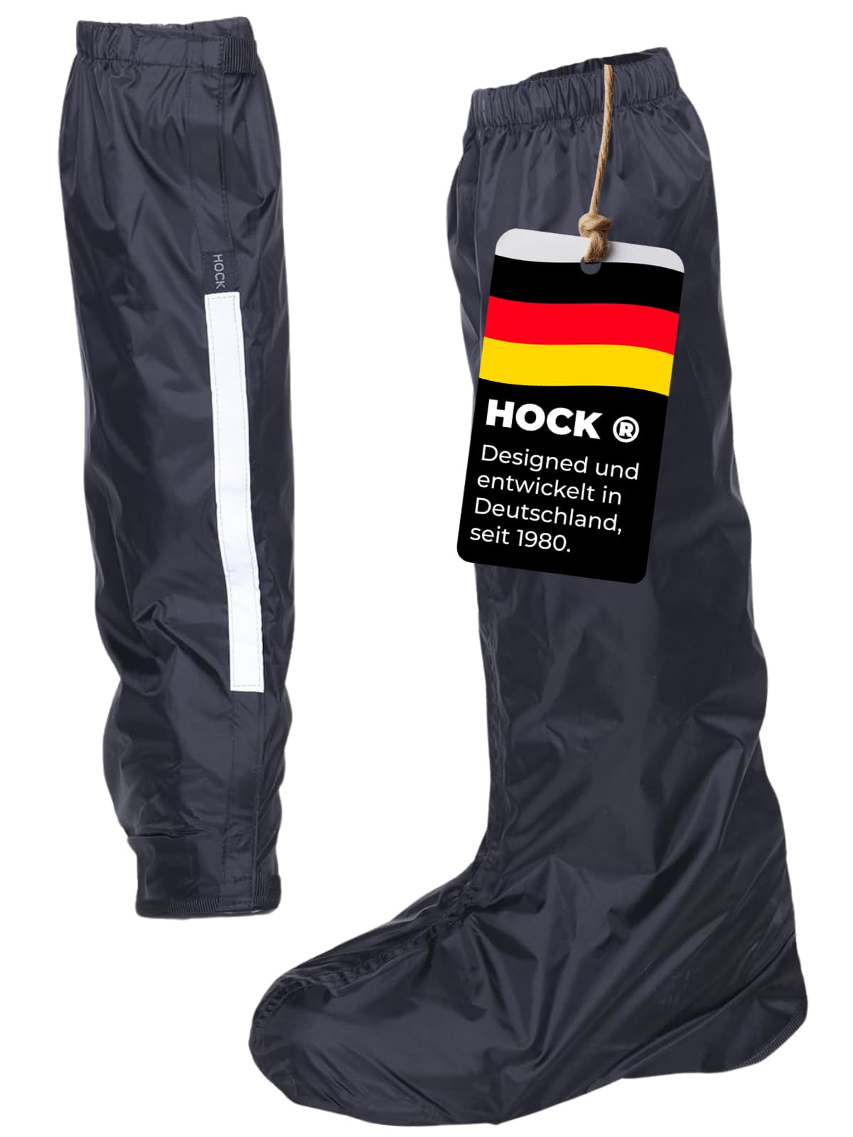 Hock - Copriscarpe per ciclismo, unisex, con catarifrangenti, 100% impermeabili, per uomo e donna