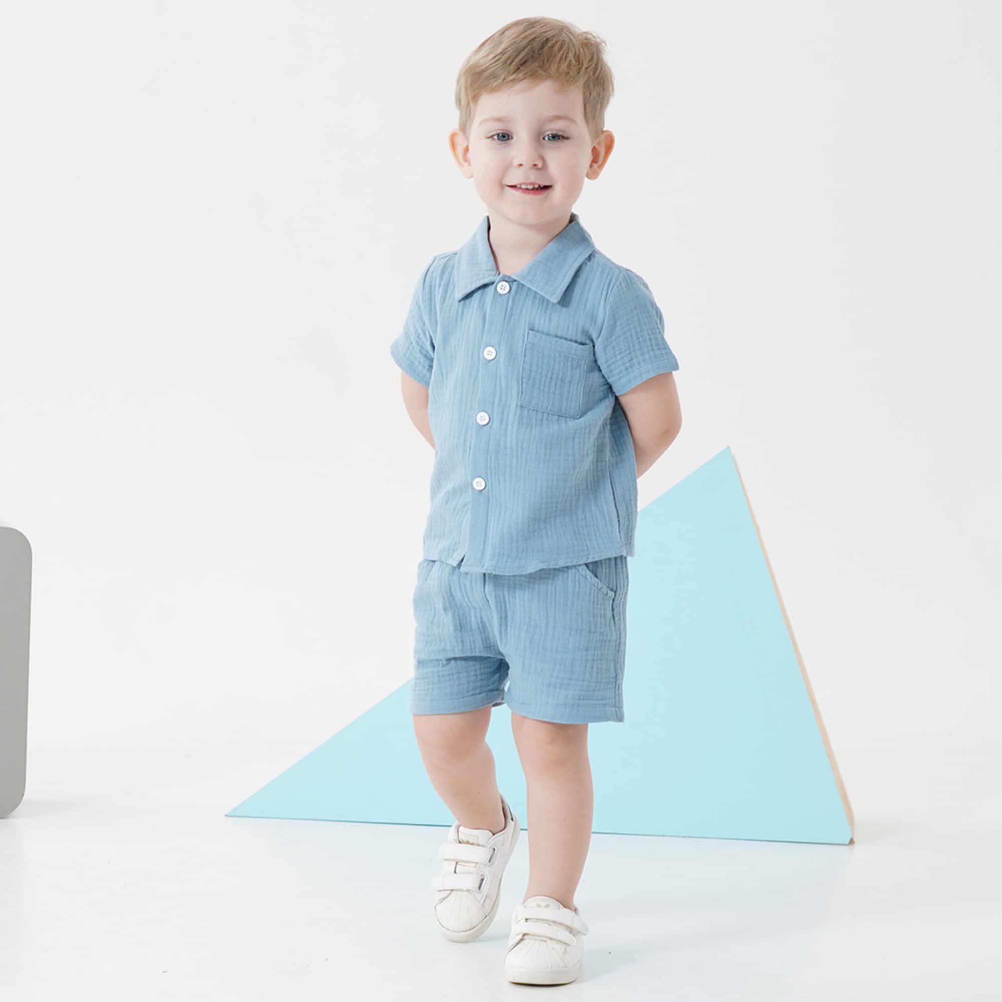Conjunto de ropa de verano para bebé, camiseta de manga corta de algodón, pantalones cortos de dinosaurios, conjunto de ropa para niño