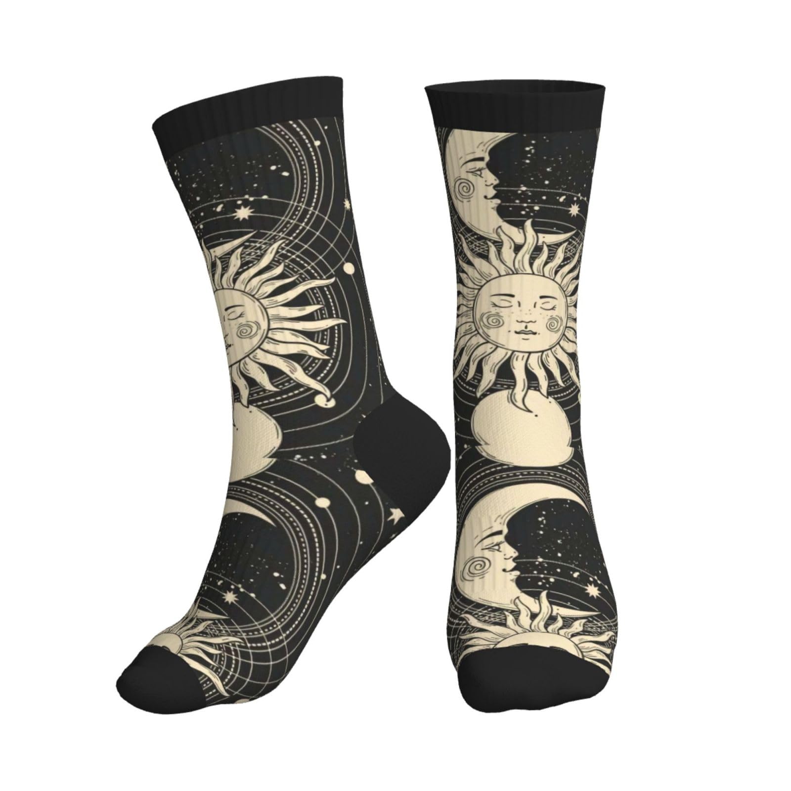 KWQDOZF Astrology Tarot Goth Socks Mid-Tube Sports Socks For Sports And Daily Wear for Women and Men