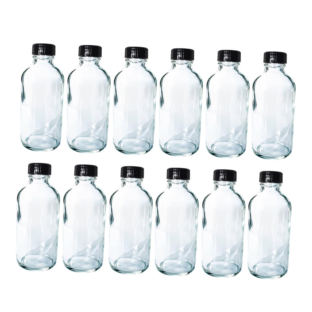 Zerodeko 12pezzi Bottiglie Vetro Bocca Piccola Da Flaconi Per Reagenti in Vetro Per Laboratorio Contenitori Per Campioni Per Liquidi e