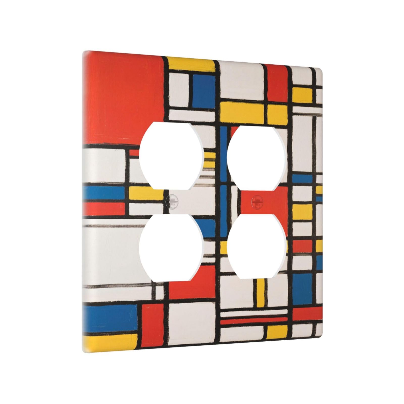 Geometric Outlet Covers - Mondrian Style Art -2