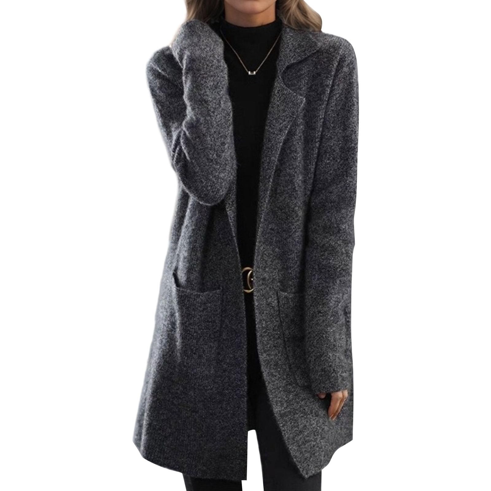 Button Up Cardigans for Women Fall Long Knit Cardigan Sweater Trendy Coatigan Dressy Blazer Jacket Coat