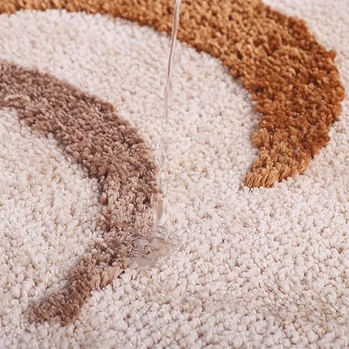 Miniatura 3 de Alfombras de baño bohemias antideslizantes de fases lunares, alfombra de baño de microfibra bohemia, lavable, alfombra bohemia para bañera, ducha,
