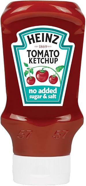 Heinz No Added Sugar & Salt Tomato Ketchup, 425g