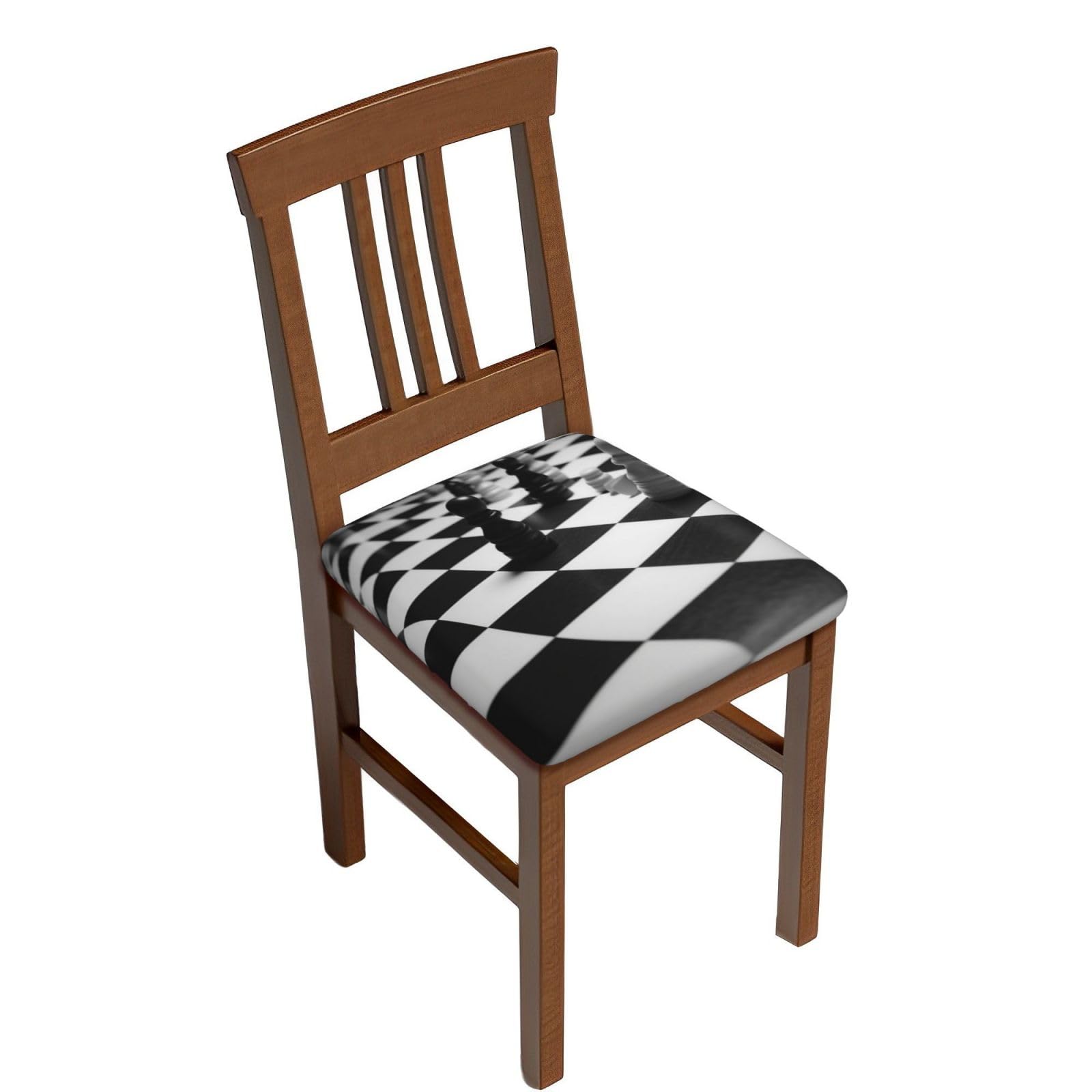 Housses de tabouret carrées en velours chic Lot de 6 protections extensibles