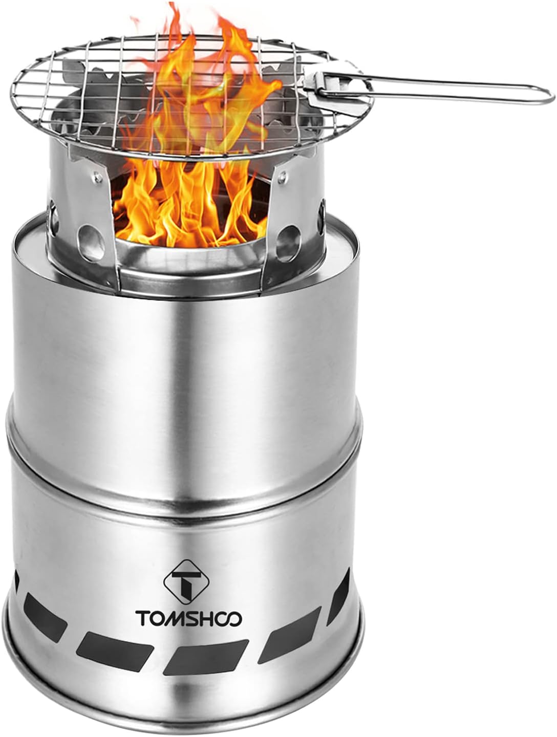 TOMSHOO Lightweight Titanium Wood Stove Backpacking Camping Outdoor Portable Firewood Furnace BBQ Picnic Survival Cooking
