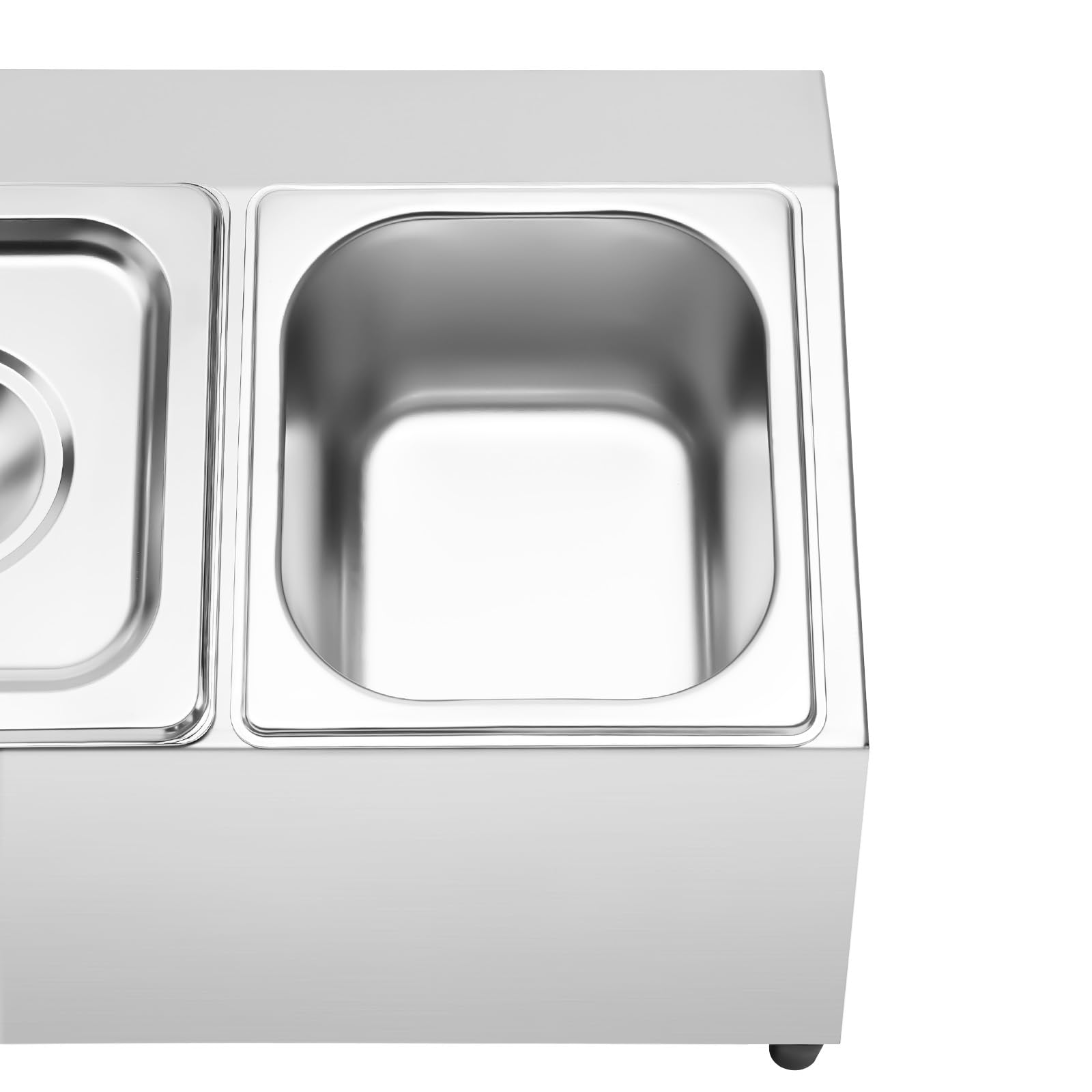 Contenitore per gastronorm, 5 contenitori per alimenti, in acciaio inox, con 5 coperchi per ristoranti