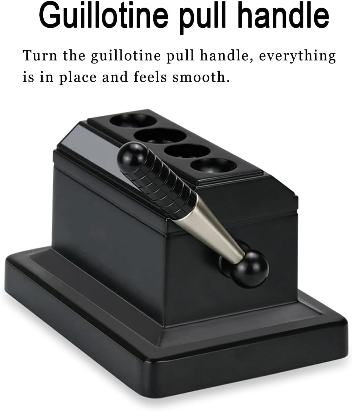 Table Cigar Cutter, Cigar Cutter Guillotine, for 52 and 60 Ring Gauge, 2 Hole Flat Cut and 2 Hole V Cut, for Gift to Husband, Father, Friends