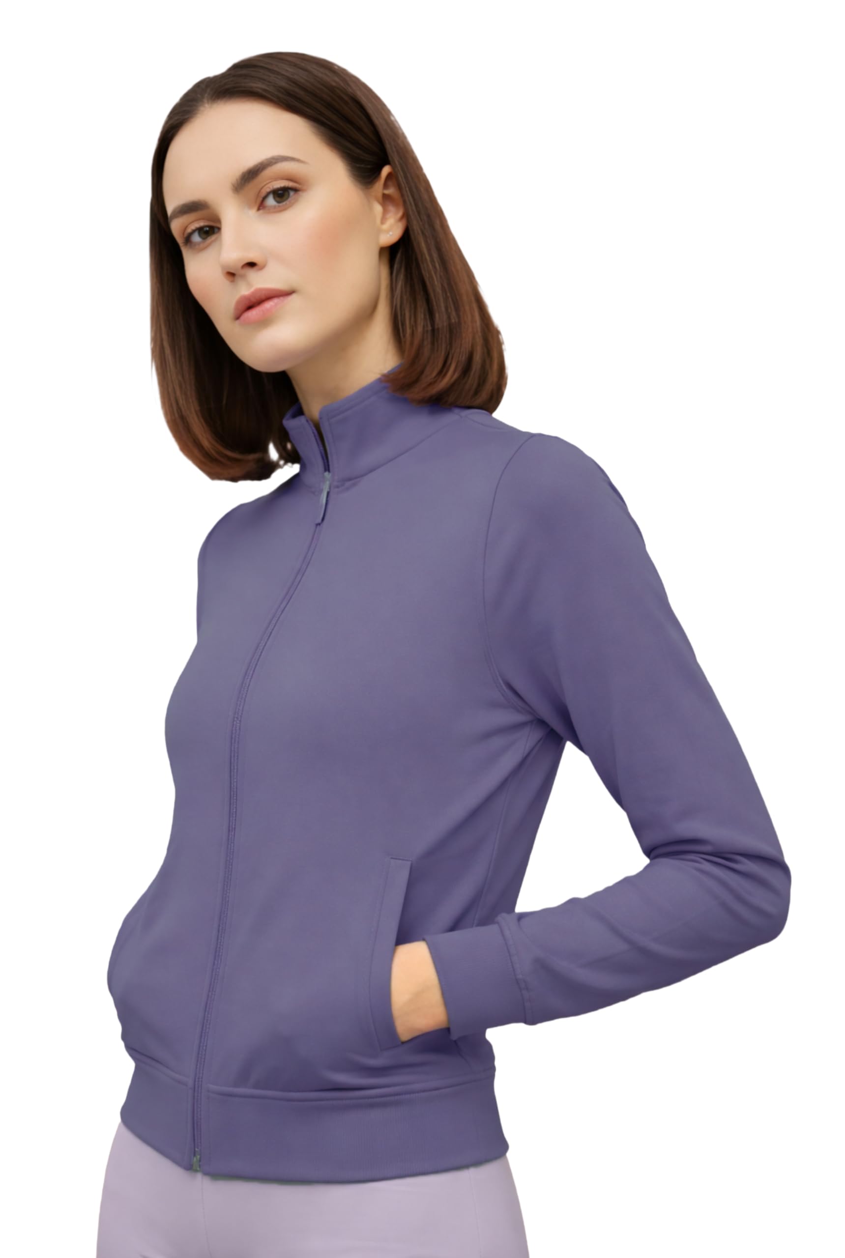 Women’s Full Zip Track Jacket | Long Sleeve Activewear Jacket | Stretchable Polyester Blend Sports & Workout Jacket for Gym, Yoga, Running & Casual Wear-image-35