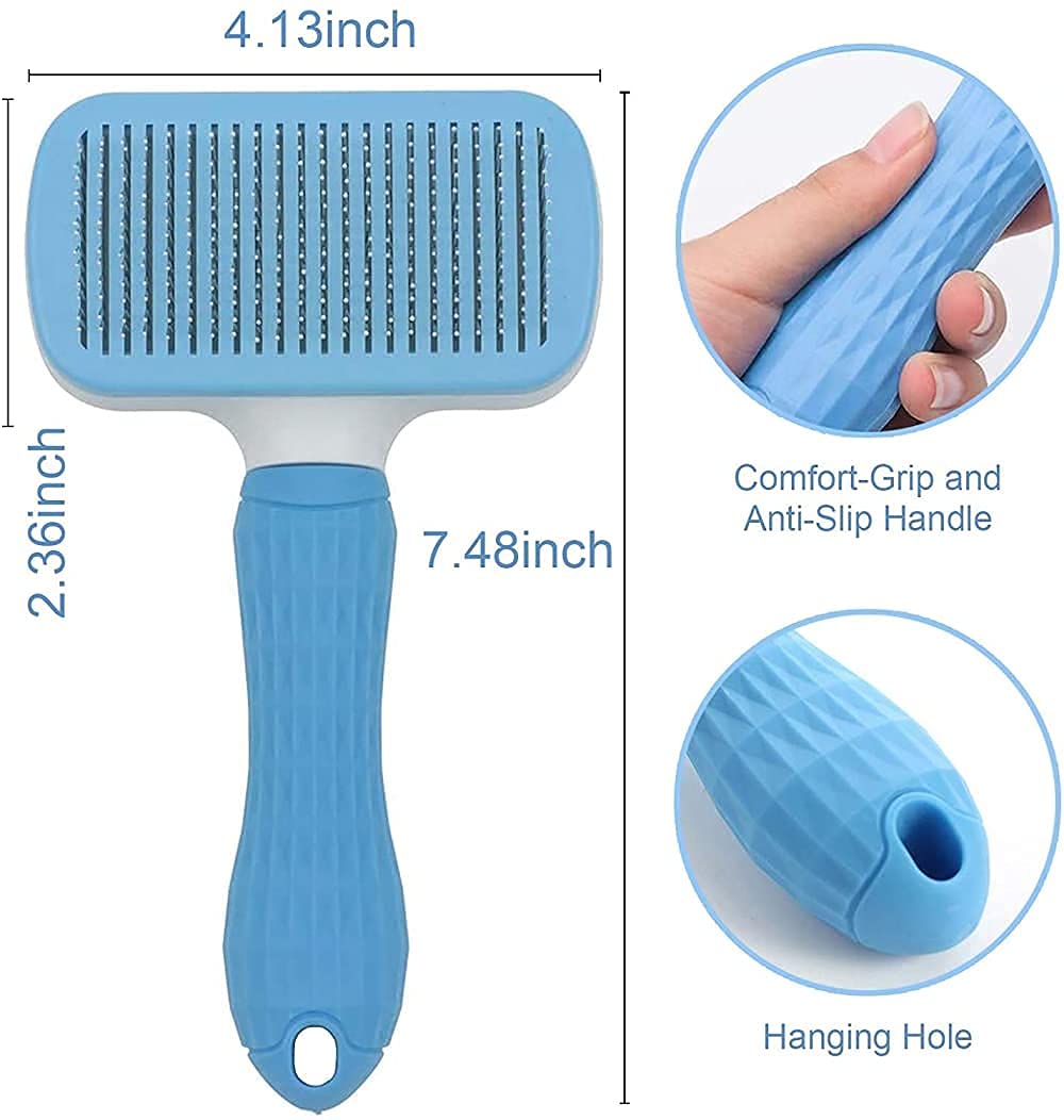 6 in 1 Pet Grooming Kit for Dog and Cat with Shedding Brush Nail Clipper Bath Brush Flea Comb and Complete Grooming Tools Set for Home Pet Hair Care Fur Cleaning and Professional Daily Pet Grooming Use 1