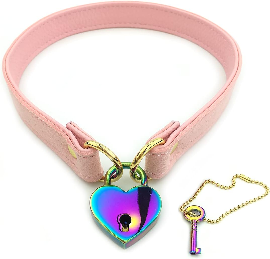 Succuba Padlock Choker Collar Necklace Lolita Collar Cat Kitty Velvet Necklace with Lock and Key