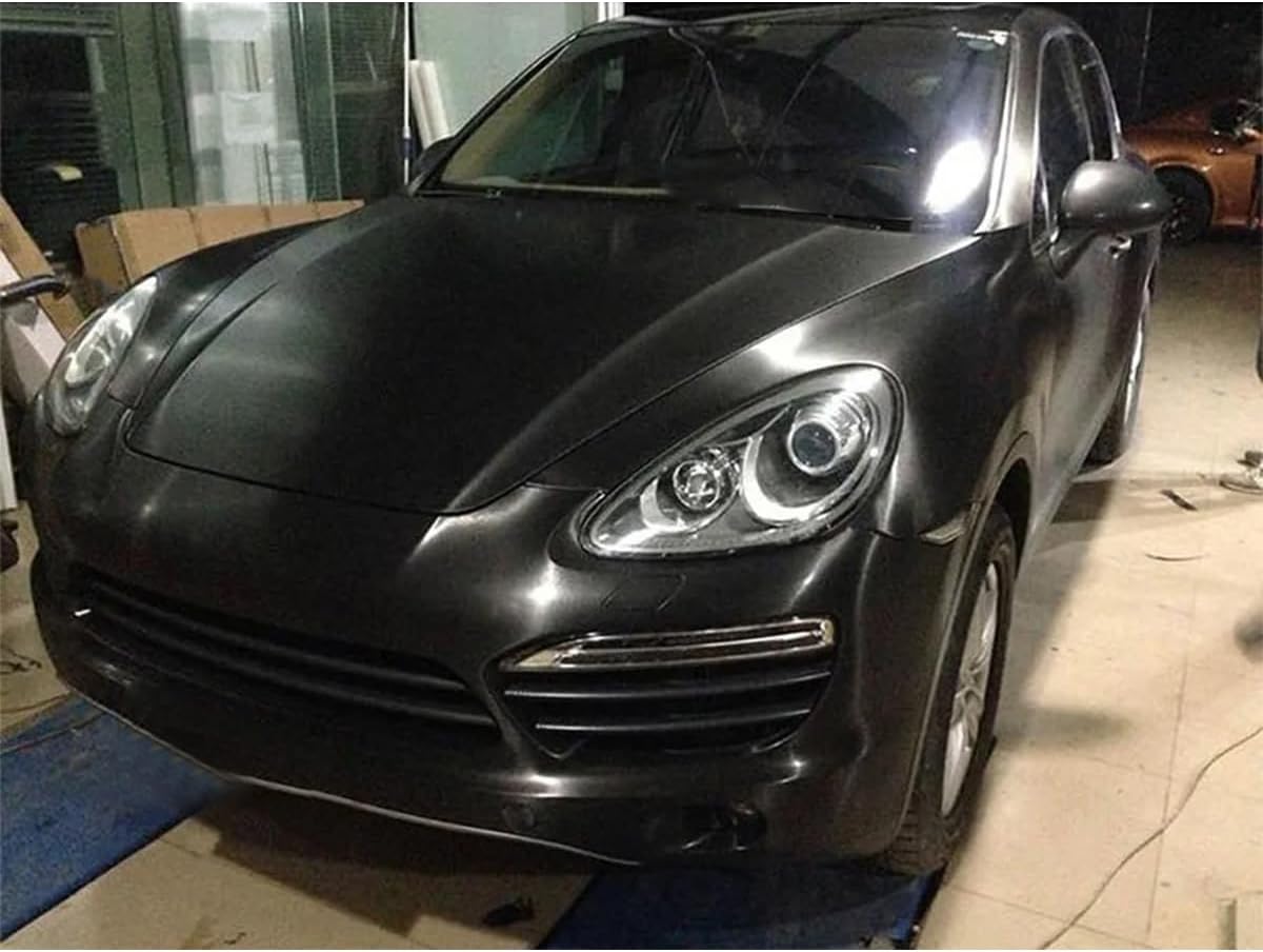 Brushed Aluminum Vinyl Wrap 19.6in x 5ft Metallic Car Sticker DIY Decal Sheet Film Auto Wrap for Car Vehicle Motorcycle, Black