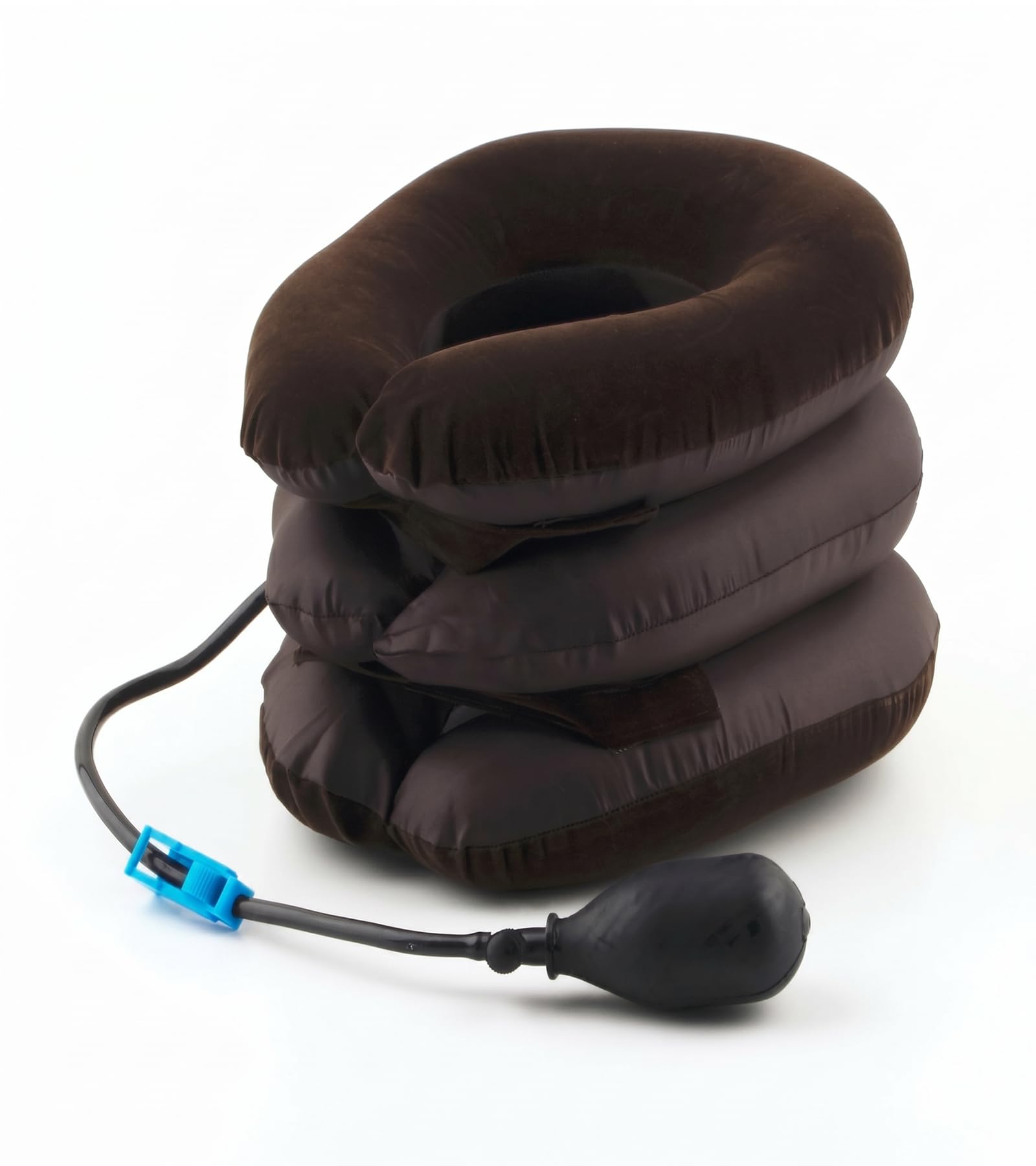 Enclave Neck Pain Relief Relaxer, Cervical Neck Traction Device and Collar Brace for Cervical Spine Alignment Chiropractic Pillow Stretcher 3 Layer Neck Relaxer (Brown)-image-25
