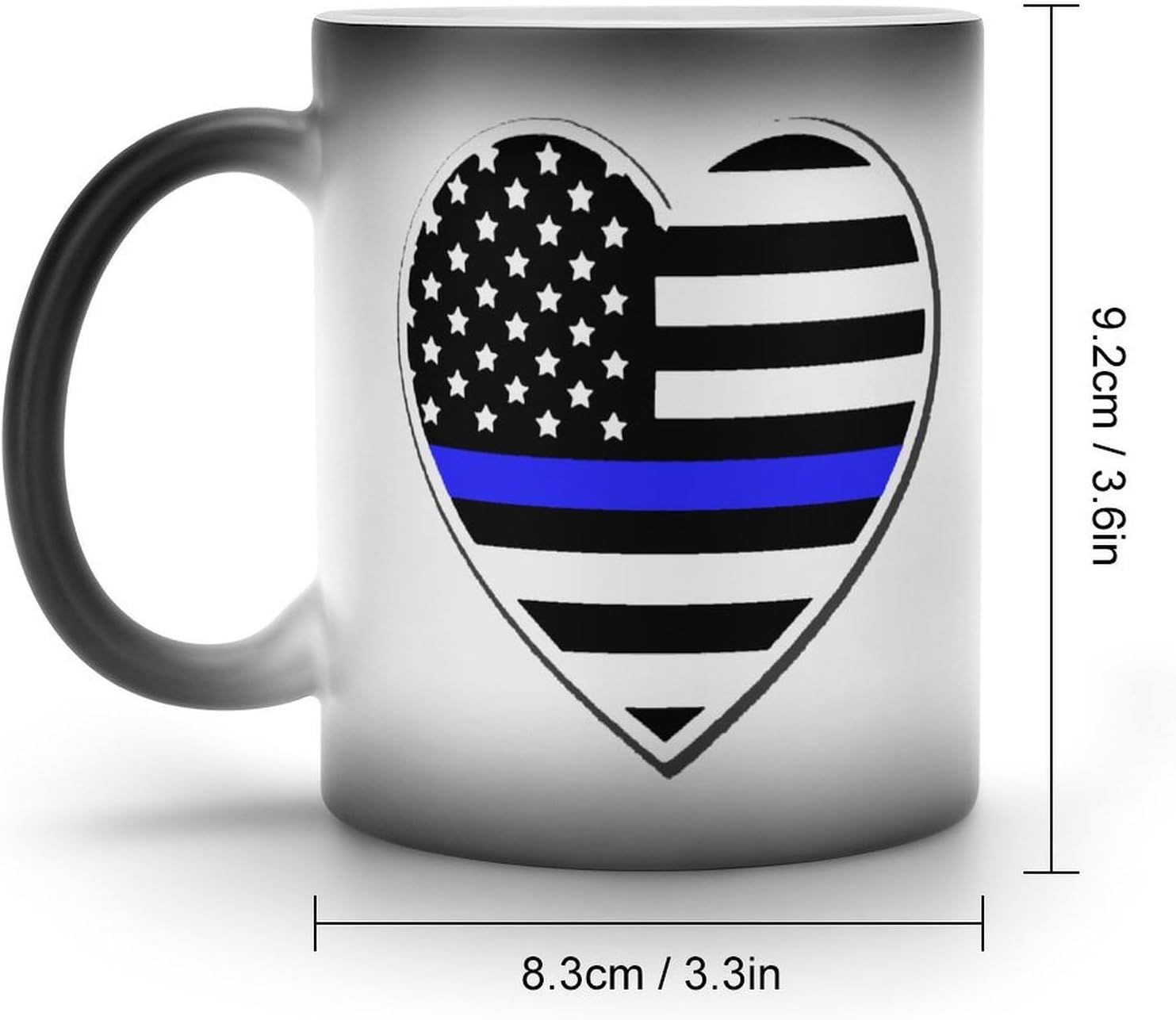 Police U.S. Flag Funny Color Changing Coffee Mug Ceramic Magic Cup Personalized Discoloration Tea Mugs