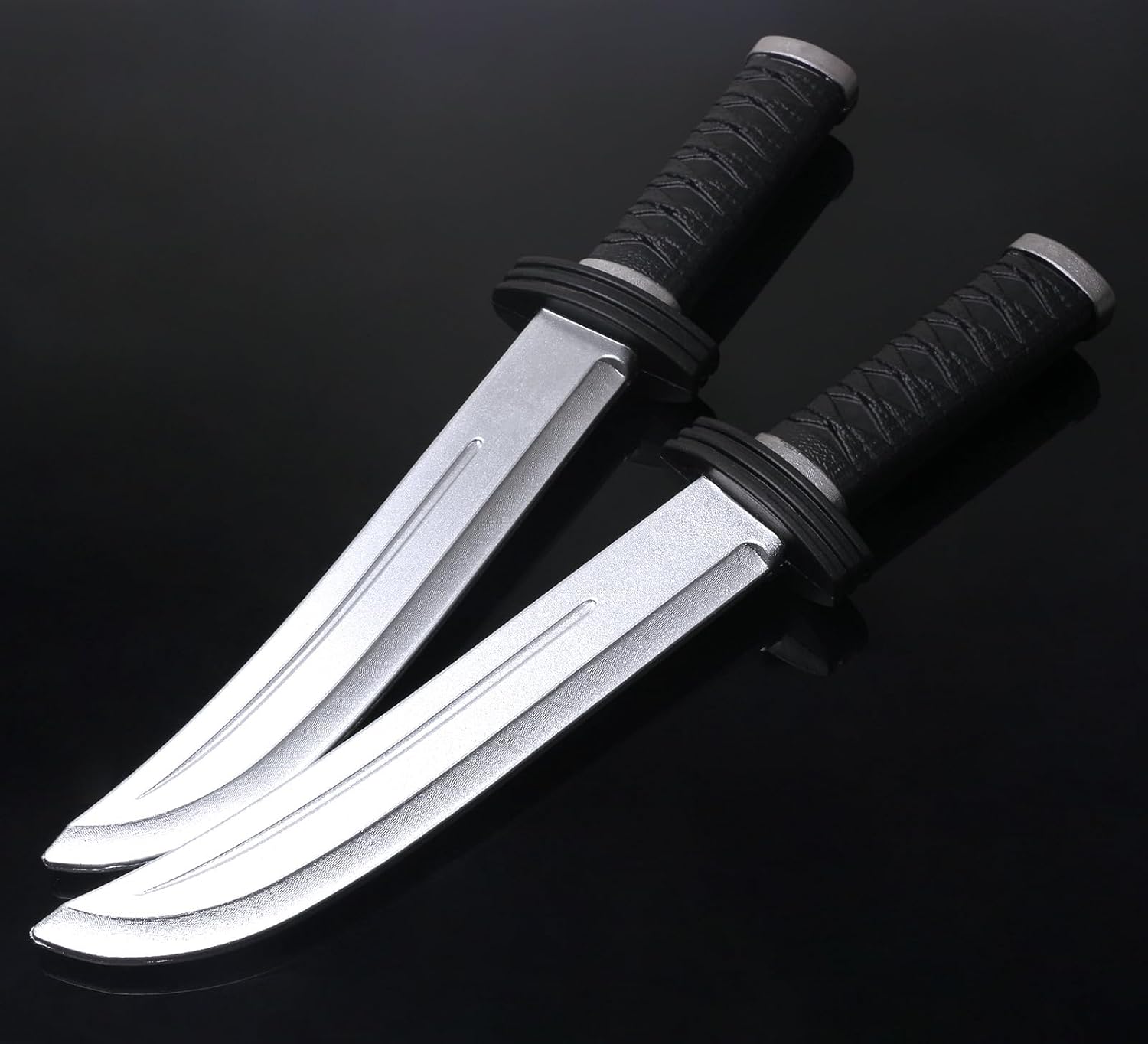 DAYSTART 12.5" PU Foam Training Daggers for Martial Arts Practice, Realistic Fake Foam Swords with Plastic Core for Costume Party Props, 2 Pack - Image 2