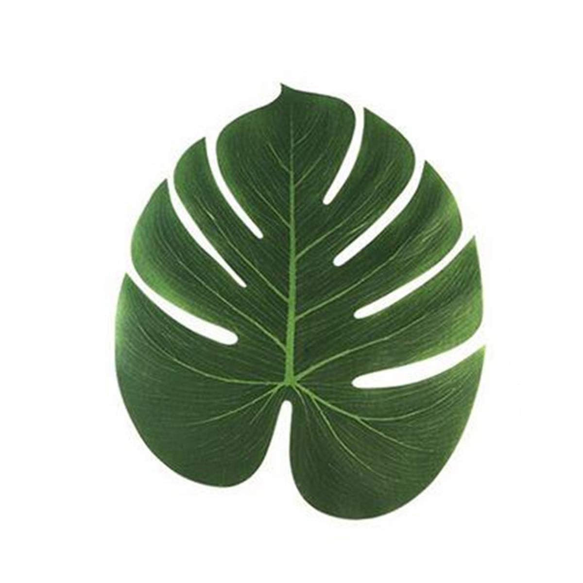 ECYC 12 Pieces Artificial Palm Leaves Hawaiian Tropical Theme Party Decoration Leaf, M